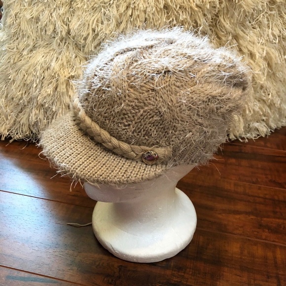 Calvin Klein BoHo Knit Beanie Newsboy Hat